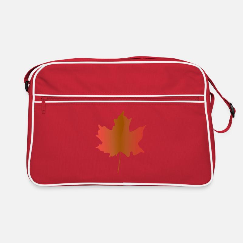 Une feuille d’érable rouge du Canada - Sac Retro - rouge/blanc