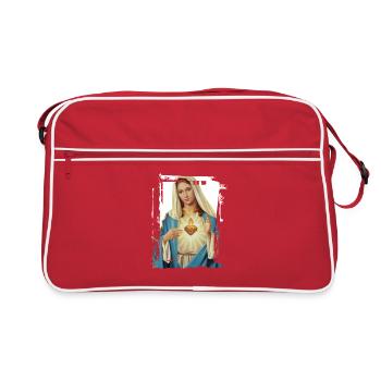 Holly Mary Maria Madonna Mariana Jungfrau Maria - Retro Tasche - Rot/Weiß - Vorne