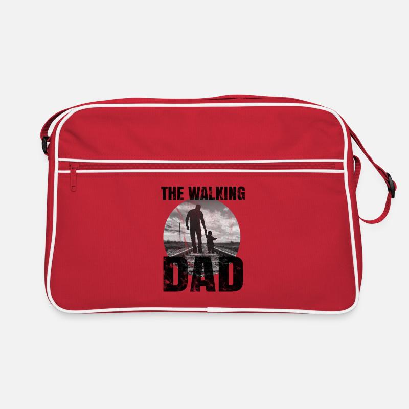 The Walking Dad Vater Vatertag Geschenk - Retro Tasche - Rot/Weiß