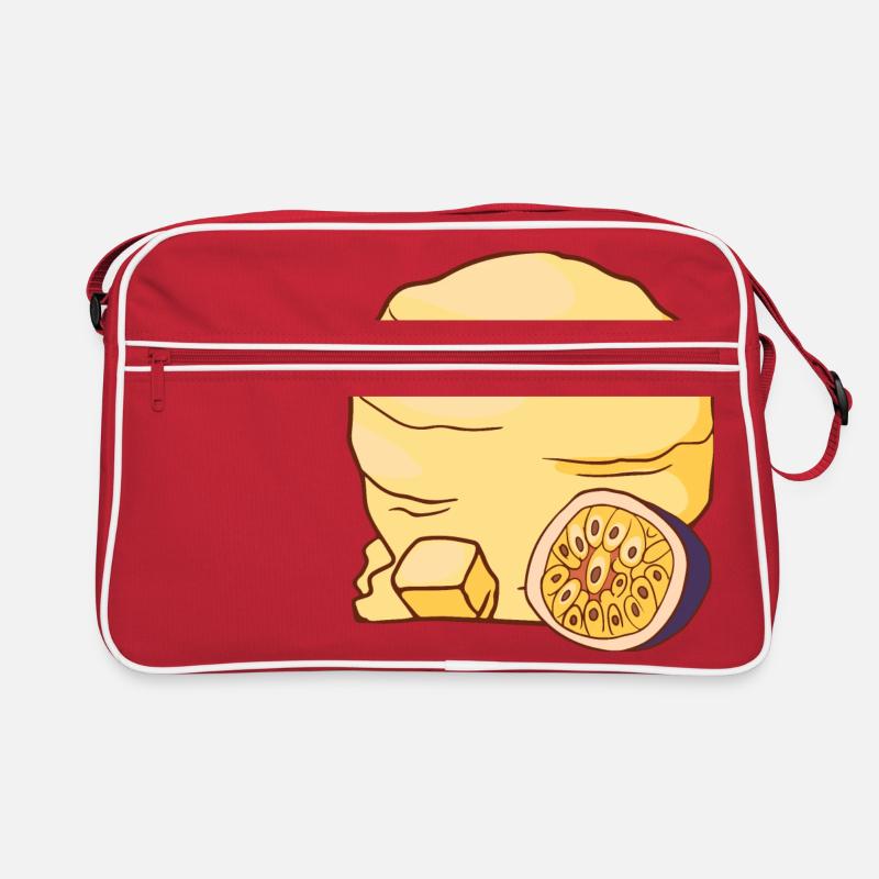 Eis Speiseeis Eiskrem Eiscreme Kugeleis Maracuja Retro Tasche