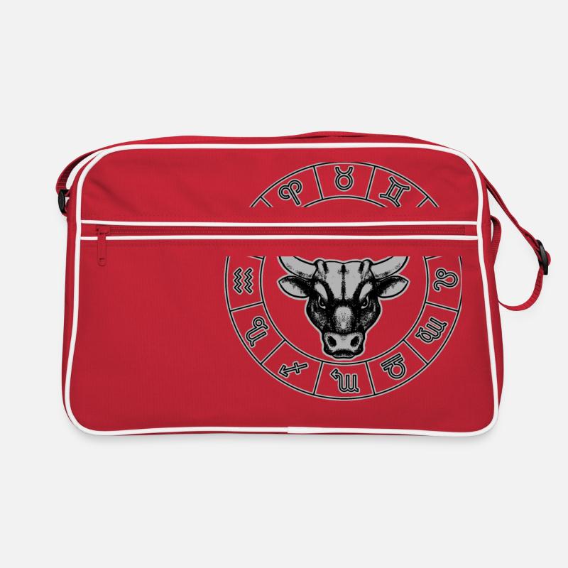 Taurus Sternzeichen Stier Retro Tasche