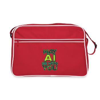 Que l’IA soit avec vous Neon - Sac Retro - rouge/blanc - Devant