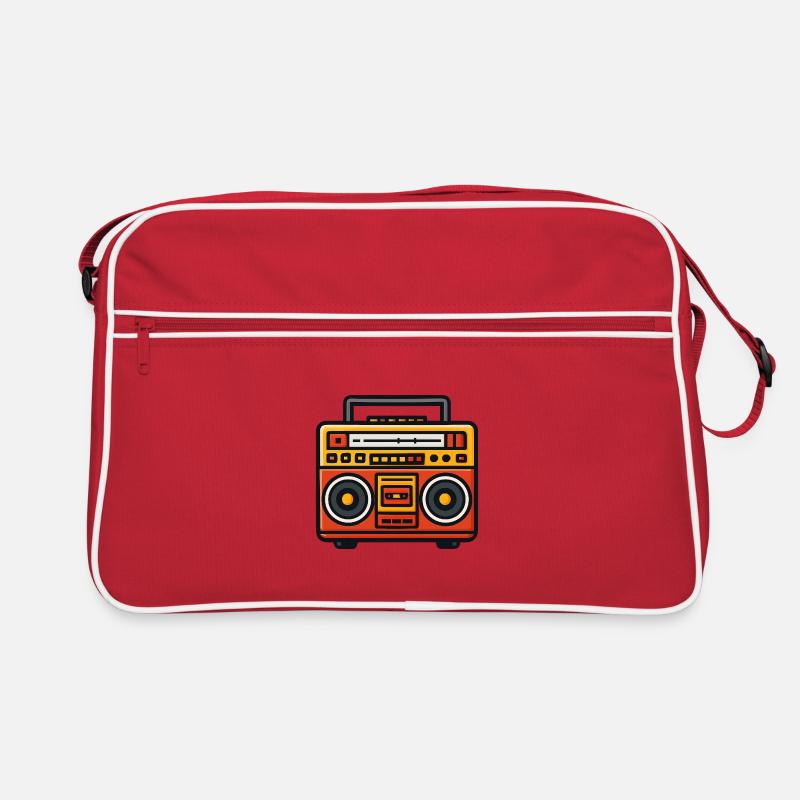 Retro boombox pop art Retro Bag