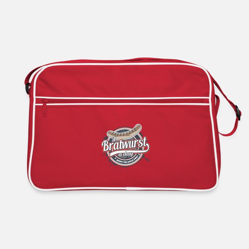 A Bratwurst a day keeps the apple away Retro Bag