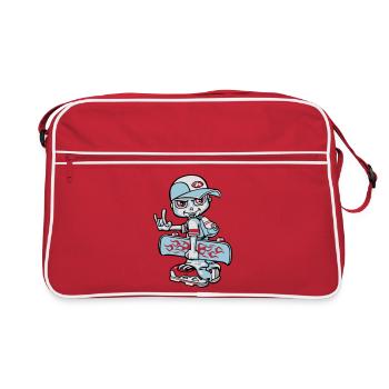 Skater boy flex - Retro Bag - red/white - Front