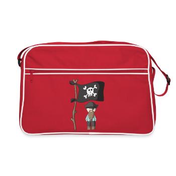 Pirat - Retro Tasche - Rot/Weiß - Vorne