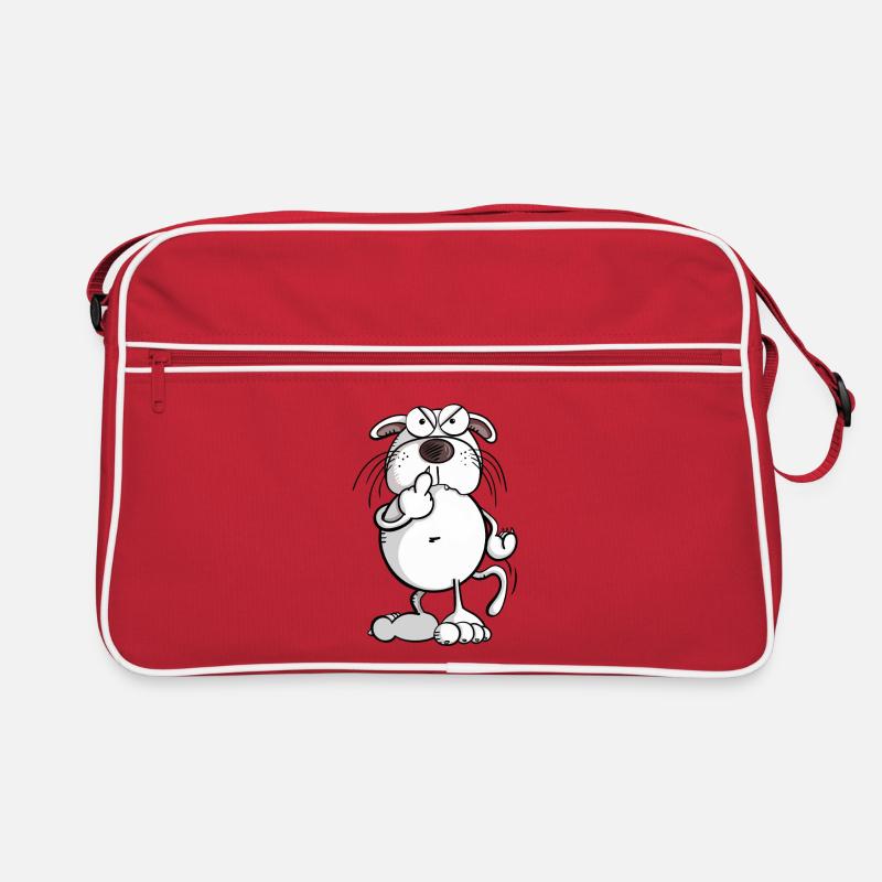 Katze Zeigt Mittelfinger I Comic I Geschenk Retro Tasche