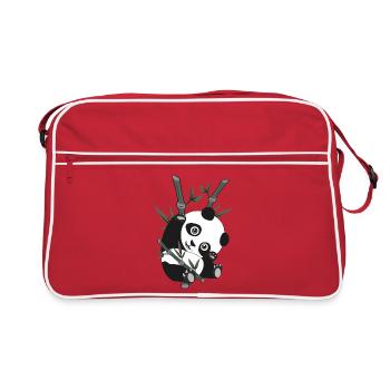 Panda - Bambou - Sac Retro - rouge/blanc - Devant