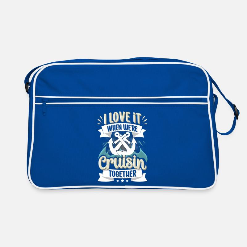 Kreuzfahrt Ehepaar Paare Freunde Retro Tasche