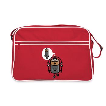 Perte de poids Batterie Corde Jumping Fitness Diet - Sac Retro - rouge/blanc - Devant