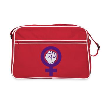 Symbole féministe Droits des femmes Faust - Sac Retro - rouge/blanc - Devant