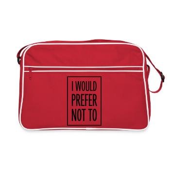 I prefer not to - Retro Bag - red/white - Front