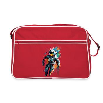 Astronaut in Space Space - Astronaut Space - Retro Bag - red/white - Front