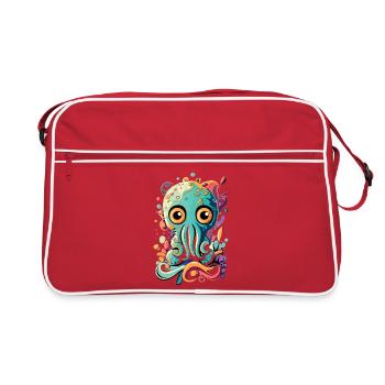 Octopus Squid - Bébé calmar Poulpe - Sac Retro - rouge/blanc - Devant