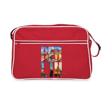 Berliner Stadthochschule - Retro Tasche - Rot/Weiß - Vorne