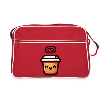 Caffeine Cutie: The Joyful Java - Retro Bag - red/white - Front