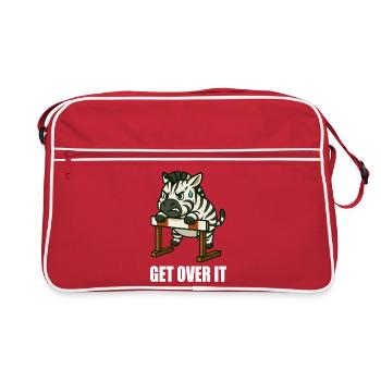 Zebra Hurdle Motivation Dire Surmonter - Sac Retro - rouge/blanc - Devant