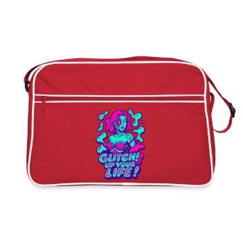 Glitch dans votre vie ! Femme Cyborg - Sac Retro - rouge/blanc - Devant