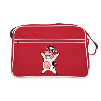 Conception de vache ludique pour les enfants - Sac Retro - rouge/blanc - Devant