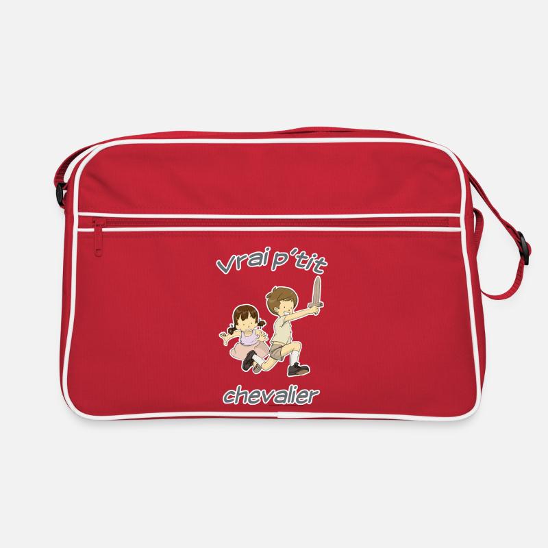 Vrai p'tit chevalier - Sac Retro - rouge/blanc