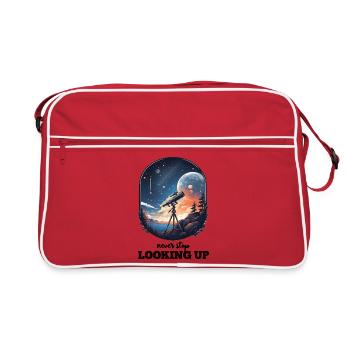 Hör niemals auf, nach Hoffnung und Inspiration zu suchen - Retro Tasche - Rot/Weiß - Vorne