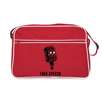 Liberté d'expression - Sac Retro - rouge/blanc - Devant