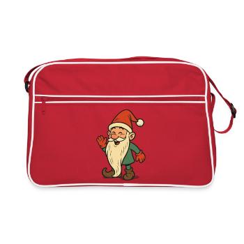 Lutin de Noël - Joyeux Noël  - Sac Retro - rouge/blanc - Devant