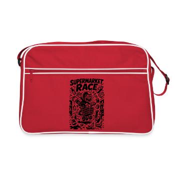 Supermarché Course Enfants Drôle - Sac Retro - rouge/blanc - Devant