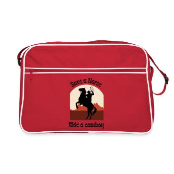 Saddle Heroes Western Silhouette - Retro Bag - red/white - Front