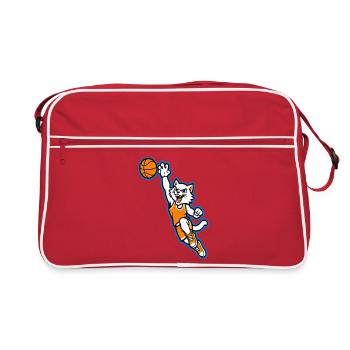 Mascotte du dunk de basketball Wildcat - Sac Retro - rouge/blanc - Devant