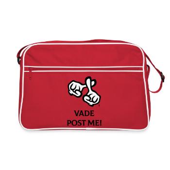 Vade Post Me! (Cross / Bible / Religion / 2C) - Retro Bag - red/white - Front
