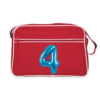 vier_blau - Sac Retro - rouge/blanc - Devant