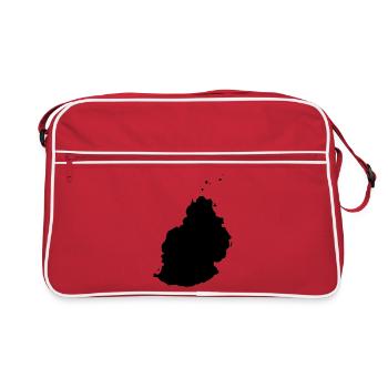 Carte de l’île Maurice - Sac Retro - rouge/blanc - Devant