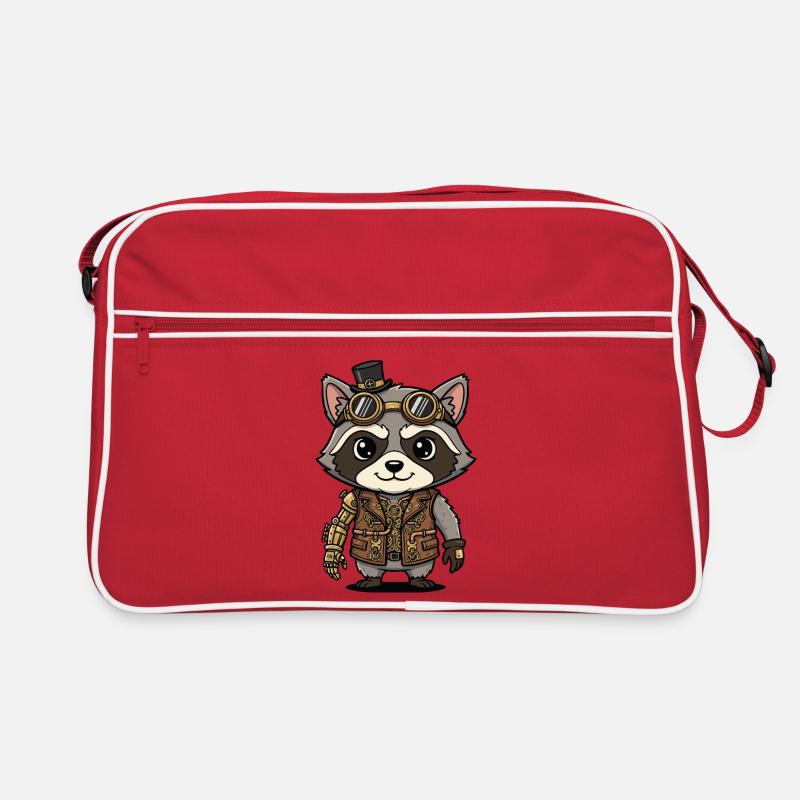 Raccoon Steampunk Arm Robotic Engineer Retro Bag