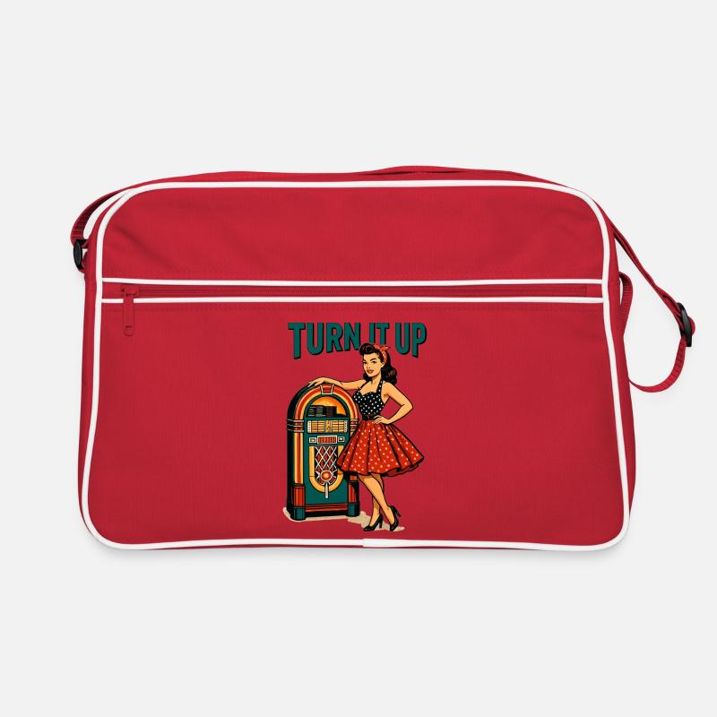 Pin-up rockabilly : Jukebox rétro monte le son Sac Retro