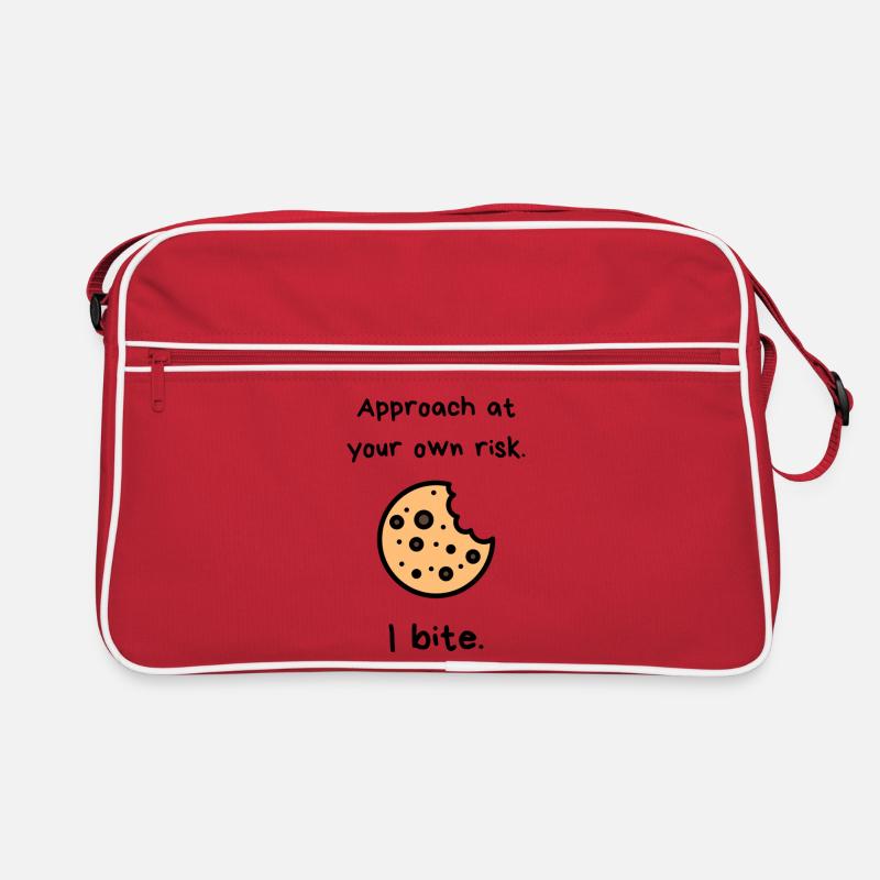 Approach At Your Own Risk – I Bite Cookie Retro Tasche