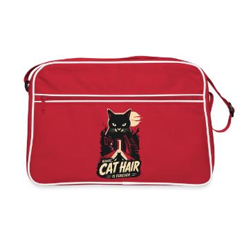 Méfiez-vous des poils de chat pour toujours - Sac Retro - rouge/blanc - Devant