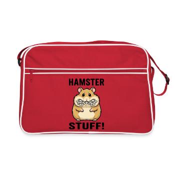 Hamster Stuff Seed Cheeks Rodent - Retro Bag - red/white - Front