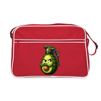 Avocado Granate Aggro - Retro Tasche - Rot/Weiß - Vorne