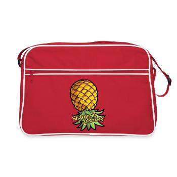 Sharing is caring - Retro Bag - red/white - Front