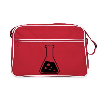 Test Tube Chemistry Chemist Gift - Retro Bag - red/white - Front