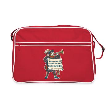 München 1158 Gern geschehen - Retro Tasche - Rot/Weiß - Vorne