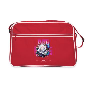 Foi Espoir Amour Papillons Rose Blanche - Sac Retro - rouge/blanc - Devant
