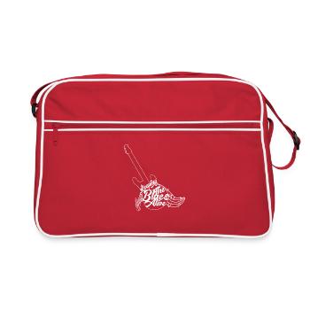 Den Blues am Leben erhalten - Retro Tasche - Rot/Weiß - Vorne