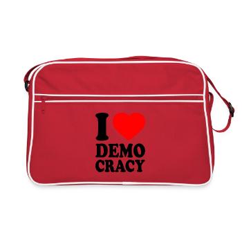 i love democracy - Sac Retro - rouge/blanc - Devant