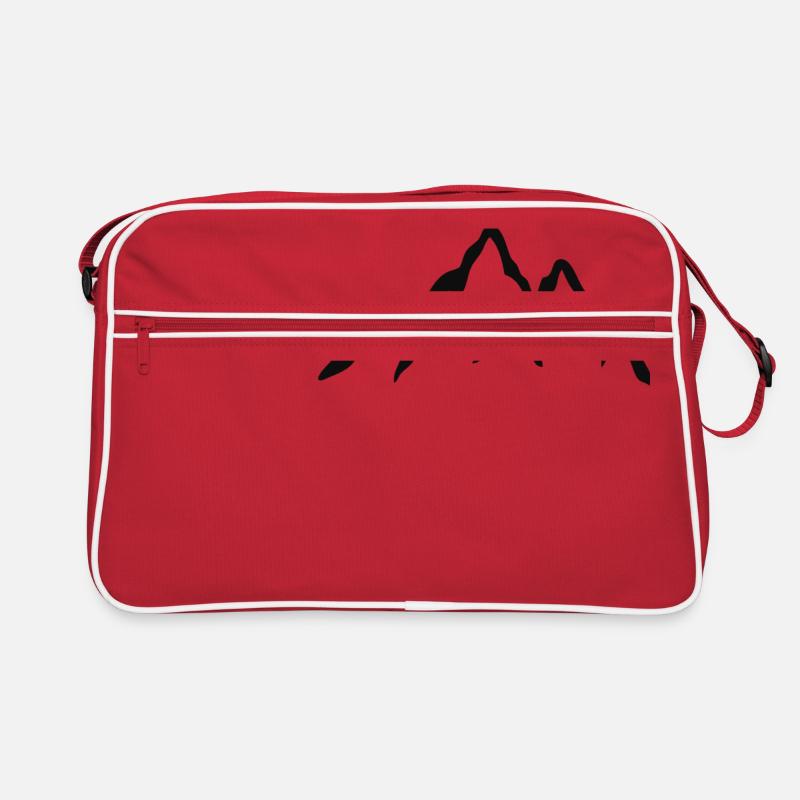 Berg - Retro Tasche - Rot/Weiß