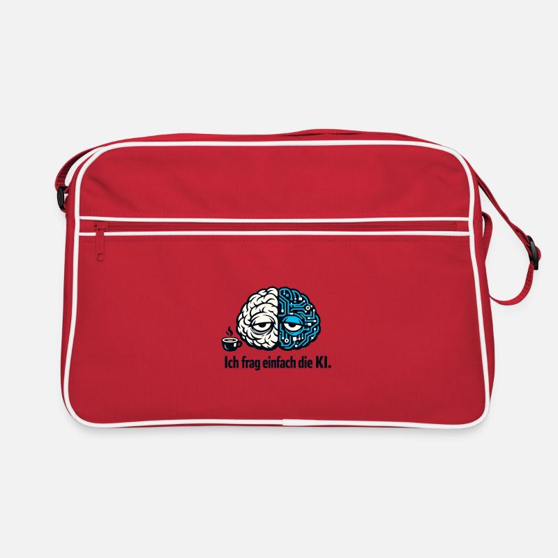 KI Humor Geschenk lustiger Spruch Künstliche Intel Retro Tasche