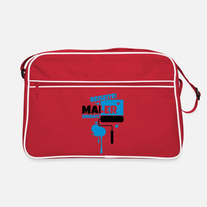 beruf maler - Retro Tasche - Rot/Weiß