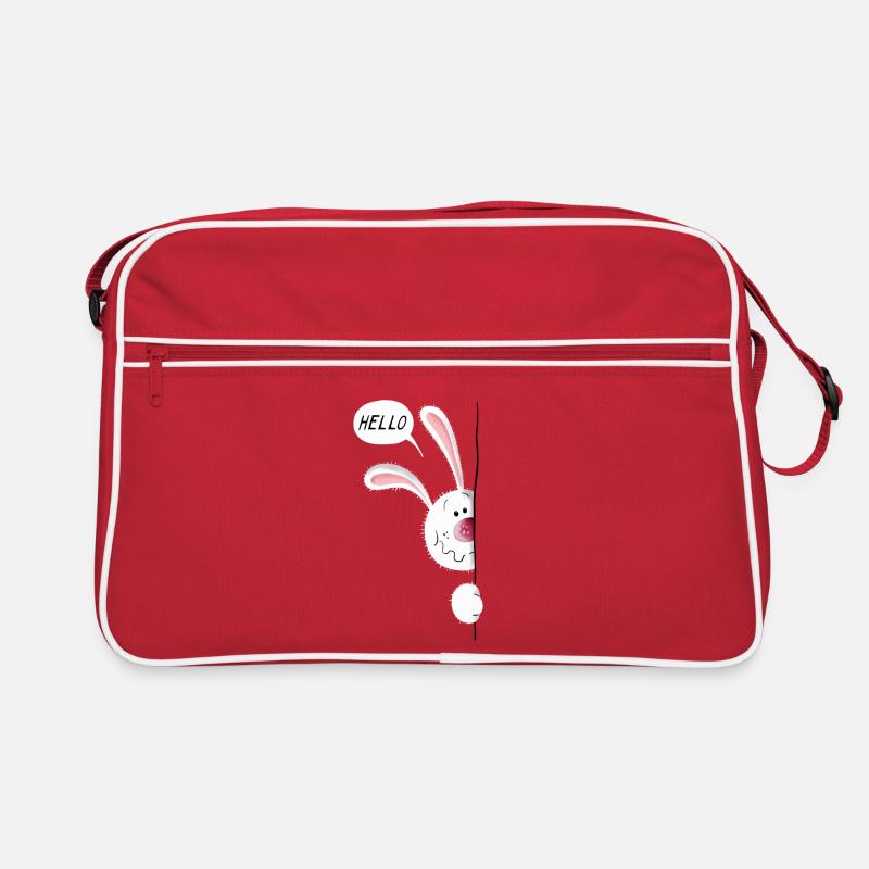 Hello Lapin - Sac Retro - rouge/blanc