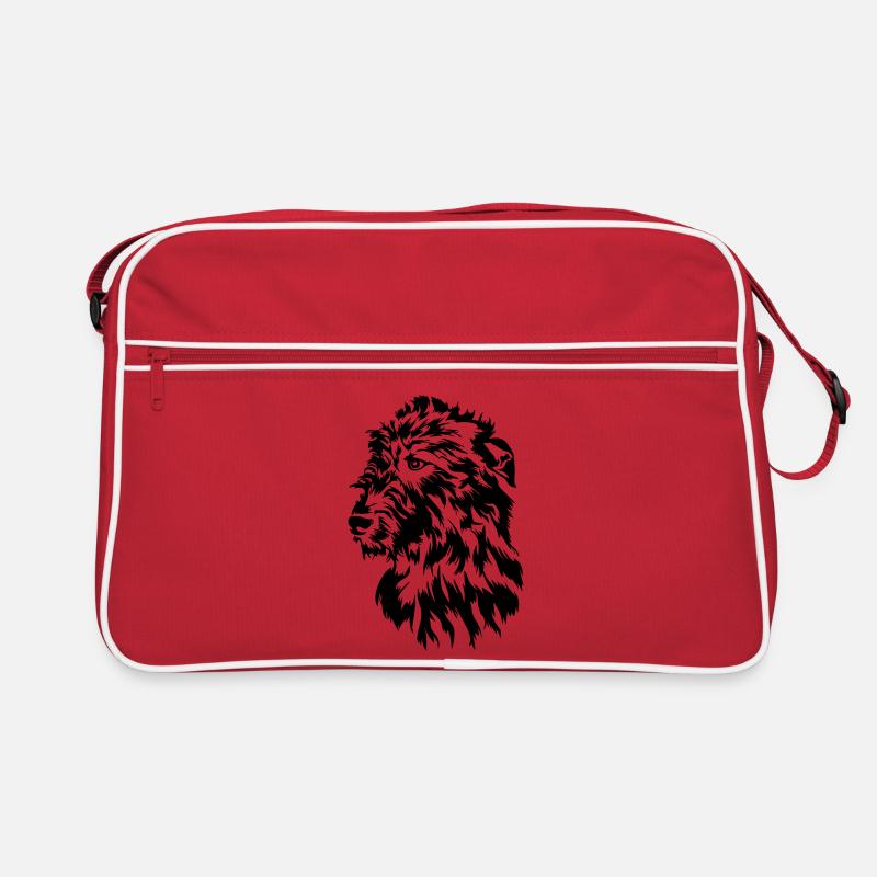 Irish Wolfhound Kopf Retro Tasche